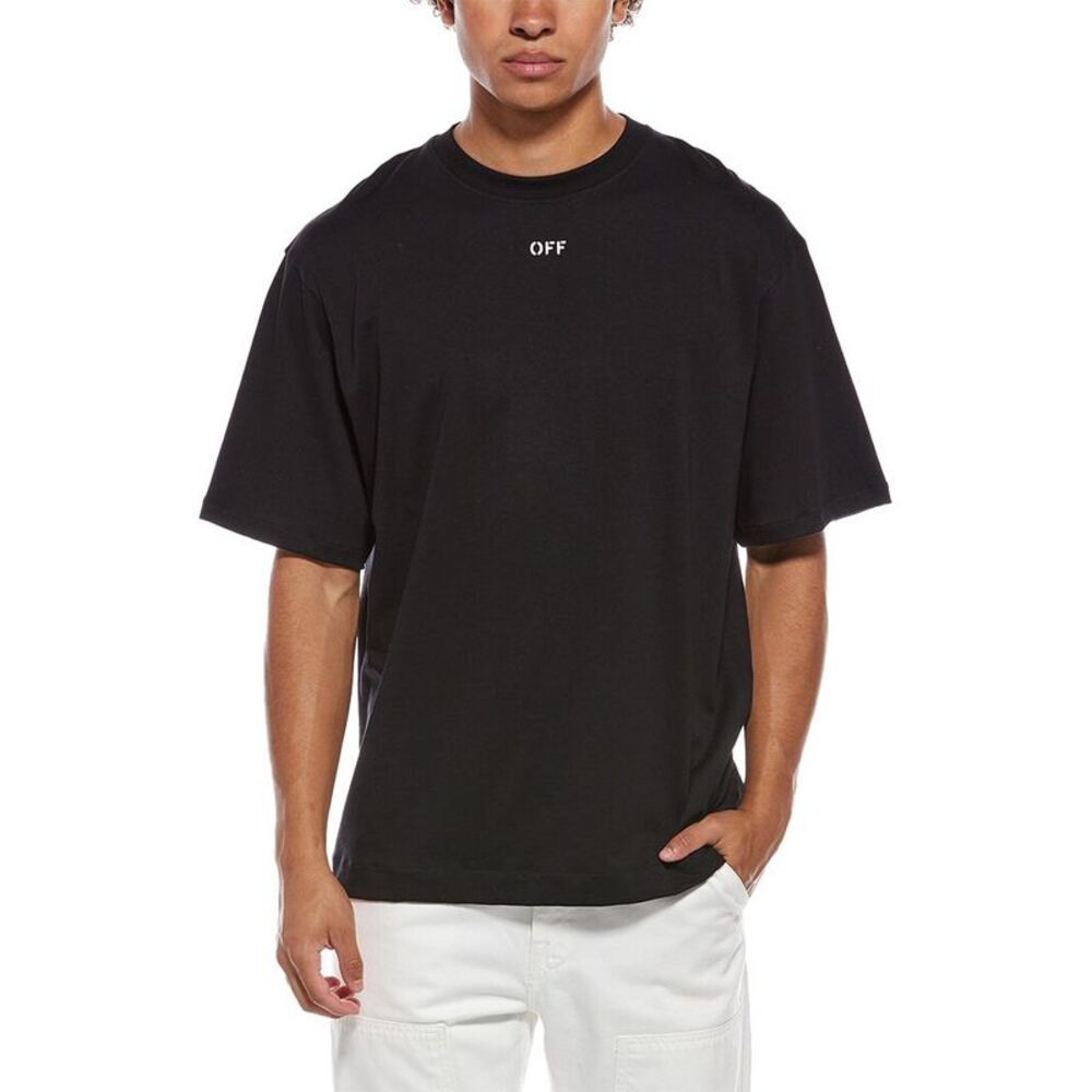 Off-White™ Mens  Skate Fit Dripping Arrow T-Shirt, Black